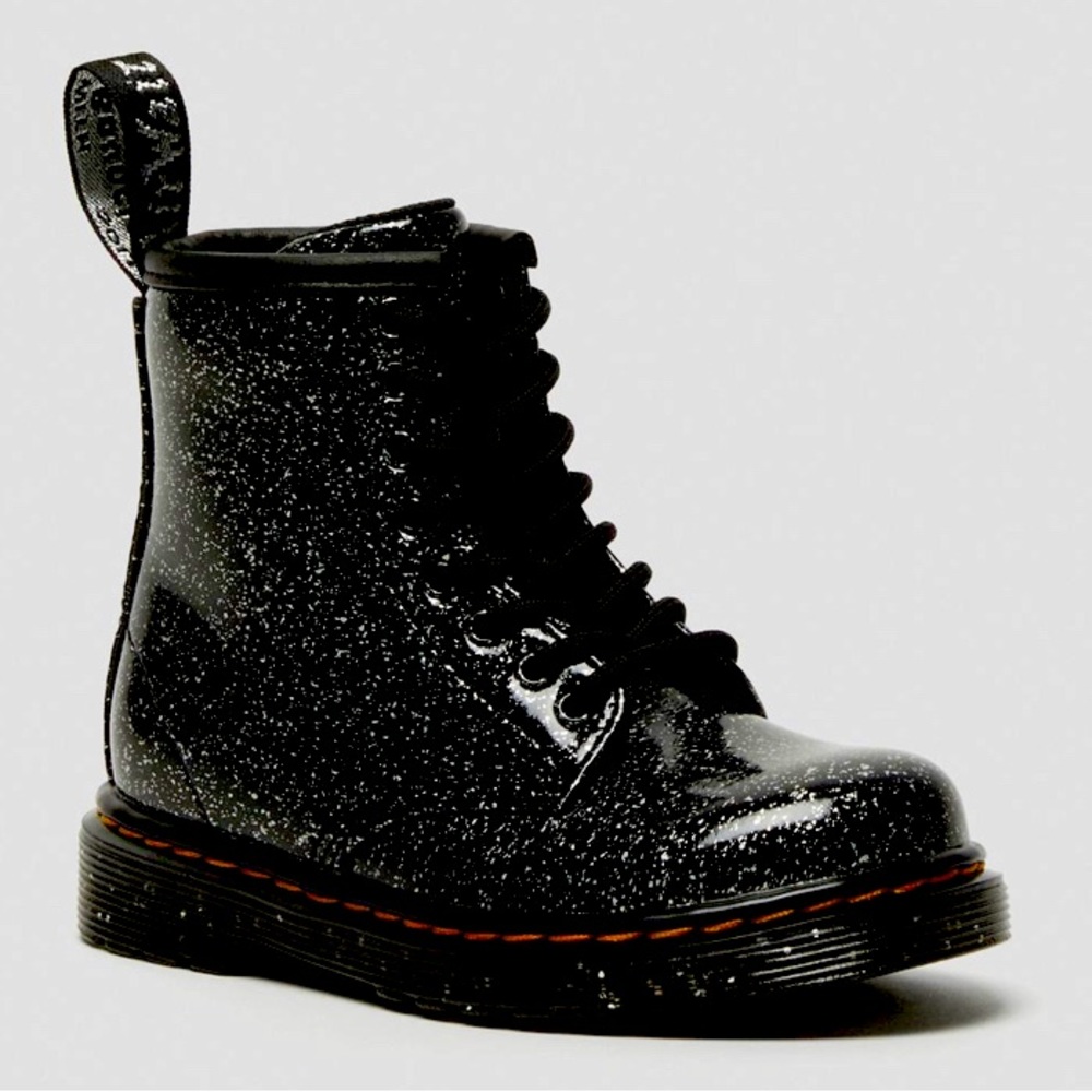 DR MARTENS TODDLER 1460 GLITTER LACE UP BOOTS